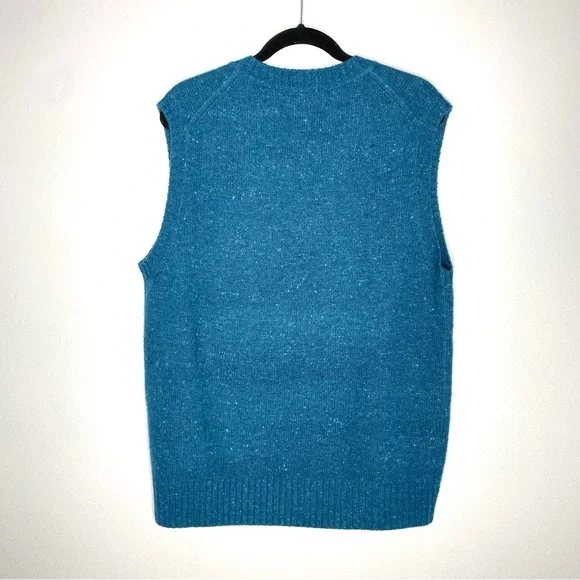 Todd Snyder Mens Cambridge Vest Sleeveless Wool Knit In Cornflower Blue Size L